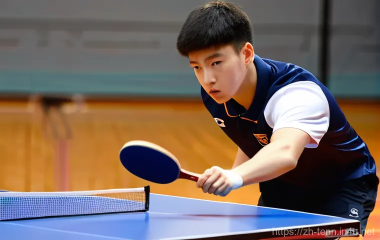 탁구 라켓 선택 방법 - **Prompt Title: Pure Wood Blade Player: The Art of Spin and Control**
    **Image Prompt:** A young ...