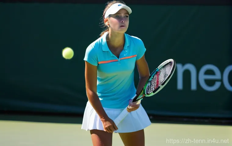 테니스와 멘탈 관리 - **A professional male tennis player in a dynamic mid-action pose, intensely focused on striking a te... 테니스와 멘탈 관리 - **A professional male tennis player in a dynamic mid-action pose, intensely focused on striking a te...