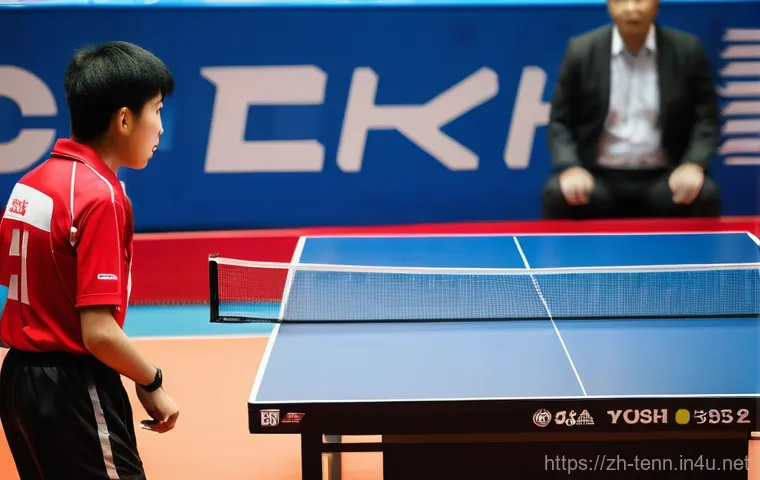 탁구 경기의 심판 역할 - A male table tennis referee in his professional uniform (polo shirt, slacks), captured in the act of... 탁구 경기의 심판 역할 - A male table tennis referee in his professional uniform (polo shirt, slacks), captured in the act of...