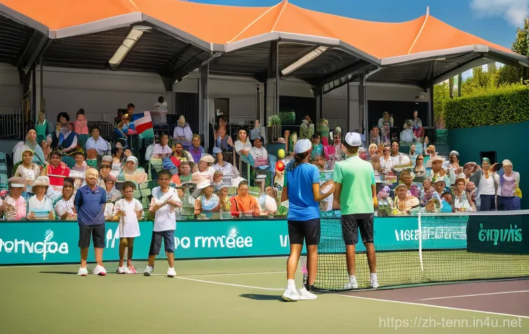 테니스 관람 예절 - **Prompt: Respectful Tennis Spectators in Action**
"A wide-angle, cinematic photograph of a vibr... 테니스 관람 예절 - **Prompt: Respectful Tennis Spectators in Action**
"A wide-angle, cinematic photograph of a vibr...